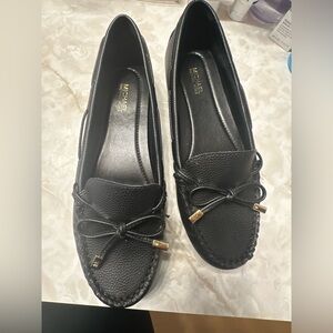 Michael Kors Black Textured Loafers